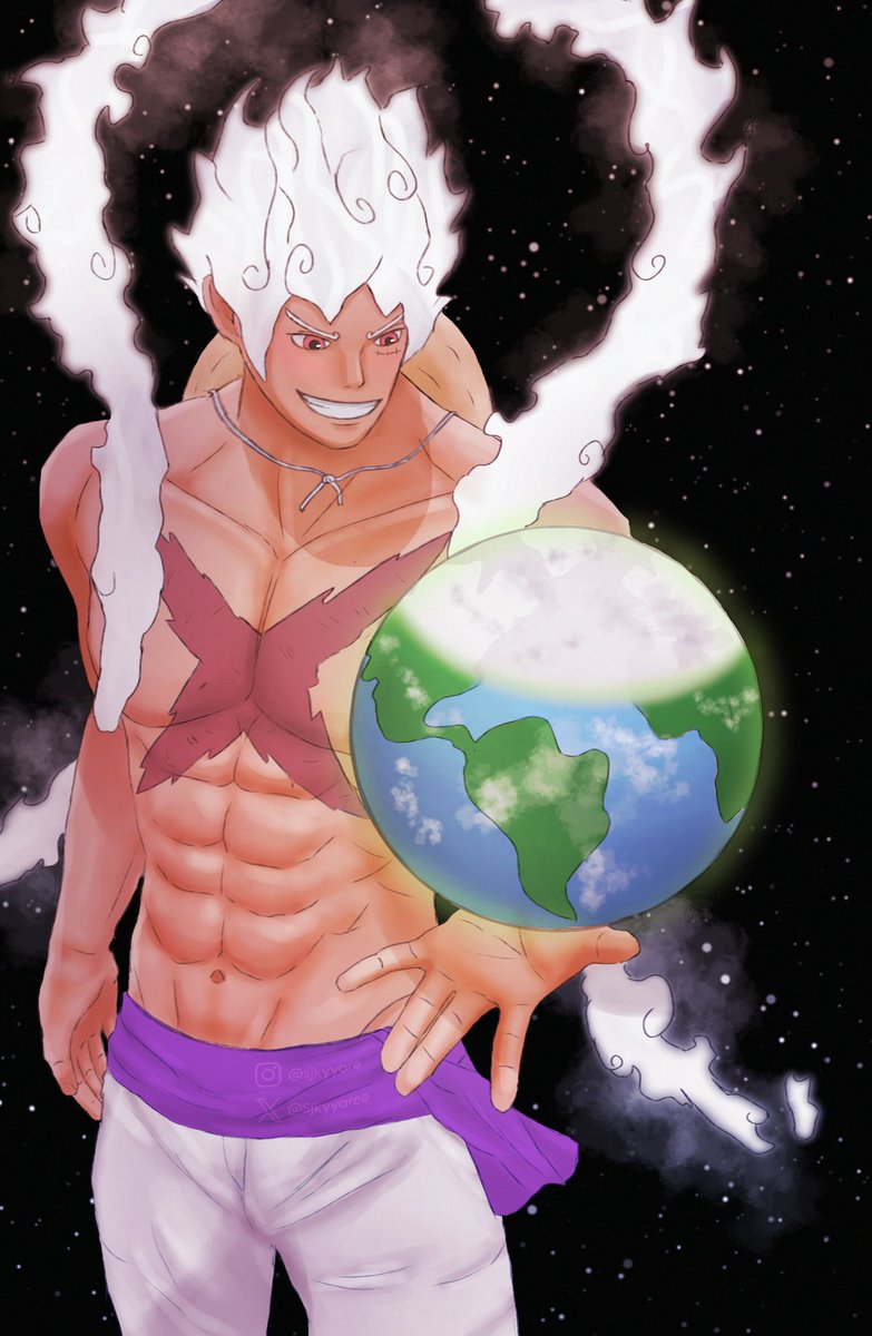 Sjkyyaree's tweet photo. Luffy gear 5 https://t.co/Ek4yY33Ow0