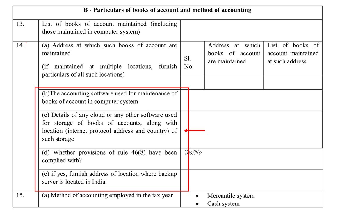 fintaxpro_CA's tweet photo. 🚨 BIG INCOME TAX COMPLIANCE CHANGE FROM 1 APRIL 2026 🚨

Now maintaining books of account is not enough…Under new Rule 46(8) of Income-tax Rules, 2026, businesses and professionals maintaining books in electronic mode may now be required to:
✅ Take DAILY backup of books of account
✅ Store backup on servers physically located in INDIA
✅ Ensure books remain accessible in India at all times

This rule can impact:
📌 Tally Users
📌 Zoho Books Users
📌 Cloud Accounting Users
📌 ERP Systems (SAP/Oracle etc.)
📌 Companies & LLPs
📌 Professionals & Businesses under tax audit

⚠ Weekly backup may not be sufficient.
⚠ Foreign cloud storage without India replication may become risky.

Tax Audit Reports may also require reporting regarding compliance of Rule 46(8).

Non-compliance may lead to:
❌ Penalty under Income Tax Act
❌ 
now review:
✔ Daily Backup policy
✔ Server location
✔ Cloud infrastructure
✔ Audit trail systems
✔ Data retention process

This is one of the biggest digital compliance changes introduced under Income-tax Rules, 2026.

I have draft email for asking such details

For detail Video refer - https://t.co/EABhsQvVA2

#IncomeTax #Rule468 #TaxAudit #IncomeTaxRules2026 #Tally #ZohoBooks #CloudAccounting #BusinessCompliance #ERP #CA #TaxUpdate #FinTaxPro
