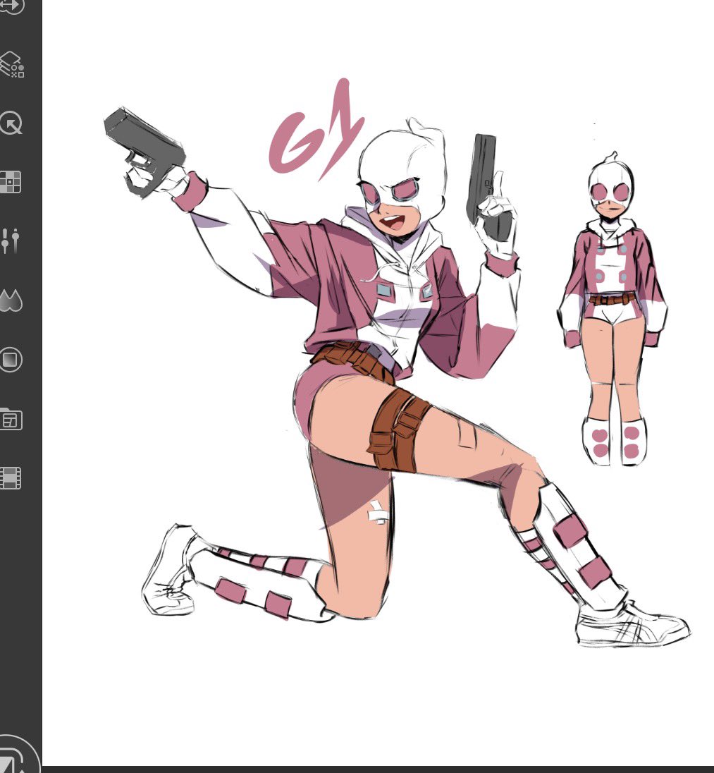 Joughbro's tweet photo. Some Gwenpool designs https://t.co/slF3V2Cotb