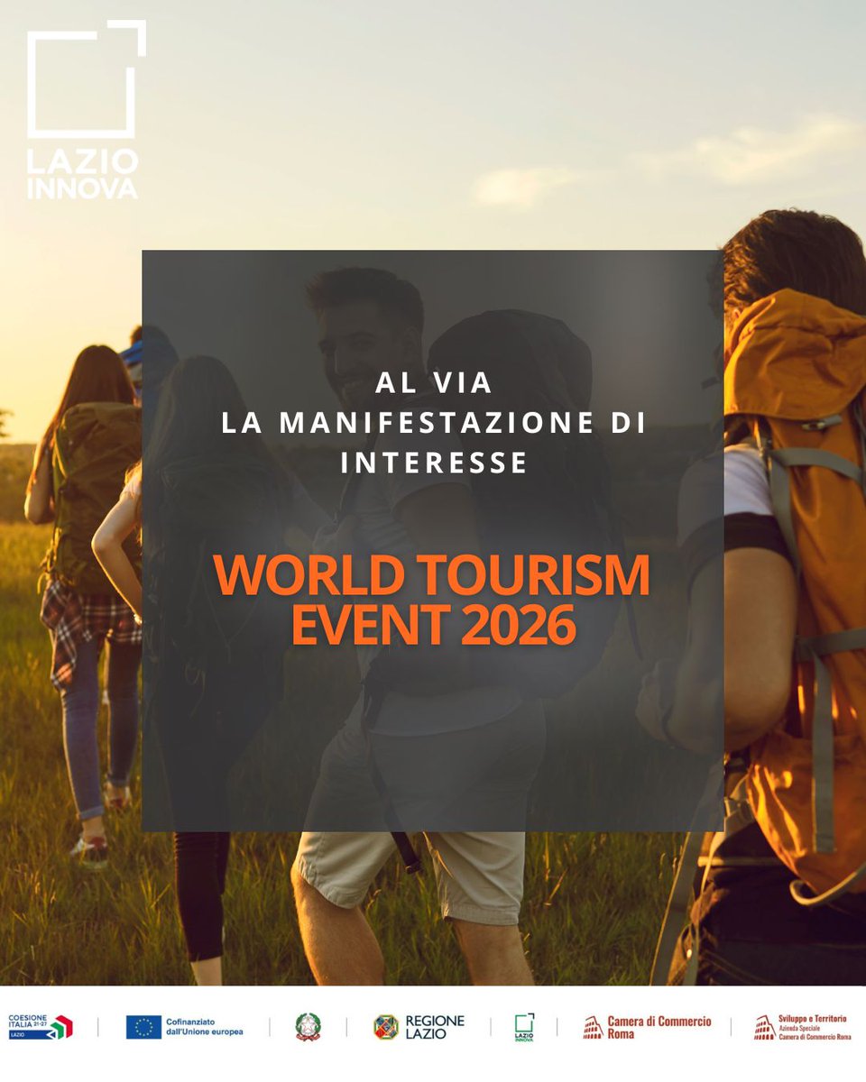 LazioInnova's tweet photo. 🌍La @RegioneLazio e Lazio Innova, insieme alla @camcomroma e all’Azienda Speciale Sviluppo e Territorio, seleziona 12 imprese per il World Tourism Event  2026 che si terrà ad Assisi
⏰ Scadenza: 16 giugno ore 12
https://t.co/OOFNn82CYR 

#prfeslazio https://t.co/BKCq07Le1J