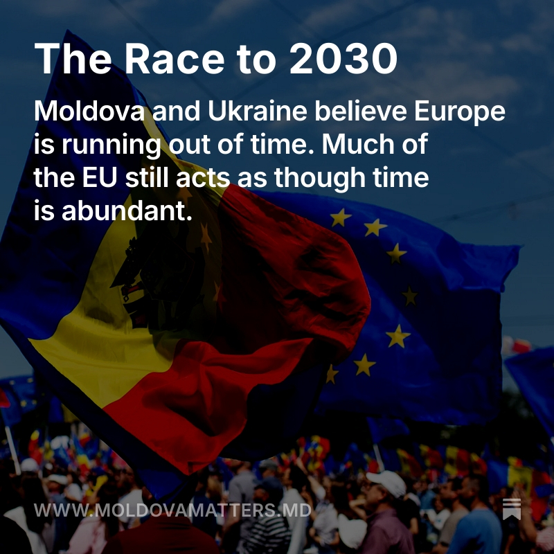 dsmith098's tweet photo. Moldova says it wants to join the EU by 2030. Much of Europe quietly thinks that’s unrealistic.

The gap isn’t really about reforms or procedure - it’s about radically different assumptions regarding Europe’s future, security and time itself.

https://t.co/fpiv7g6CeX https://t.co/fUD6FiVFYd