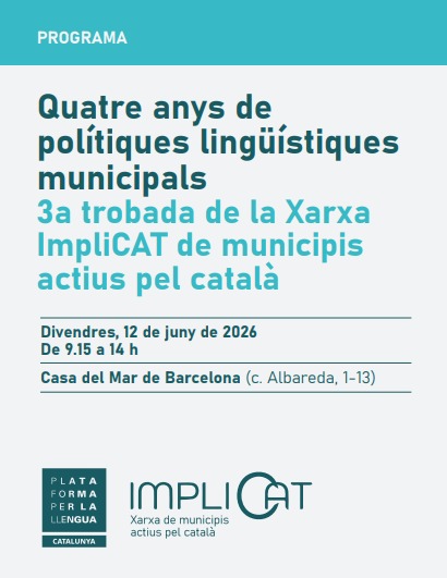 ClaraTurM's tweet photo. Si voleu sentir l'experiència de l'@Olotuit pel que fa a l'auditoria i les sancions, de saber com tirar endavant un Pla local de llengua, o de descobrir iniciatives de promoció del català entre els més joves, us esperem divendres 12 al matí a la 3a trobada de la #XarxaImpliCAT! https://t.co/wGKT4miyyK
