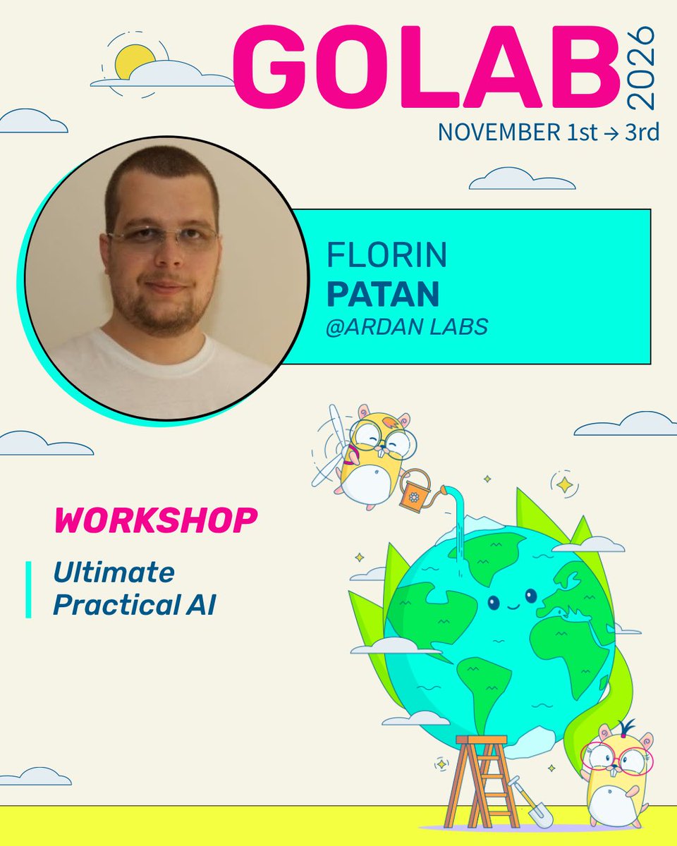 golab_conf's tweet photo. 🔥 New workshop for #GoLab2026

Build a complete AI-powered application in Go with Florin Pățan - from RAG and MCP to tool calling, semantic caching, model routing, and LLM security.

A full-day hands-on workshop focused on building production-ready AI systems in Go.
https://t.co/A2fSQMM4tT