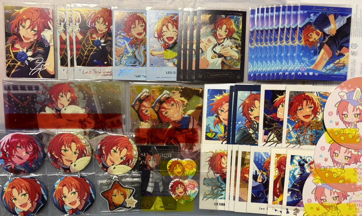 coco_25_25's tweet photo. 【譲渡】あんさんぶるスターズ あんスタ ぱしゃっつ ぱしゃこれ TRIP コレ缶 笑門来福 周年

譲】月永レオ

求】定価＋送料
(海外各200円 🟥250円 🟨100円)

✩画像内まとめてのお譲りのみ https://t.co/bFr012C9GW