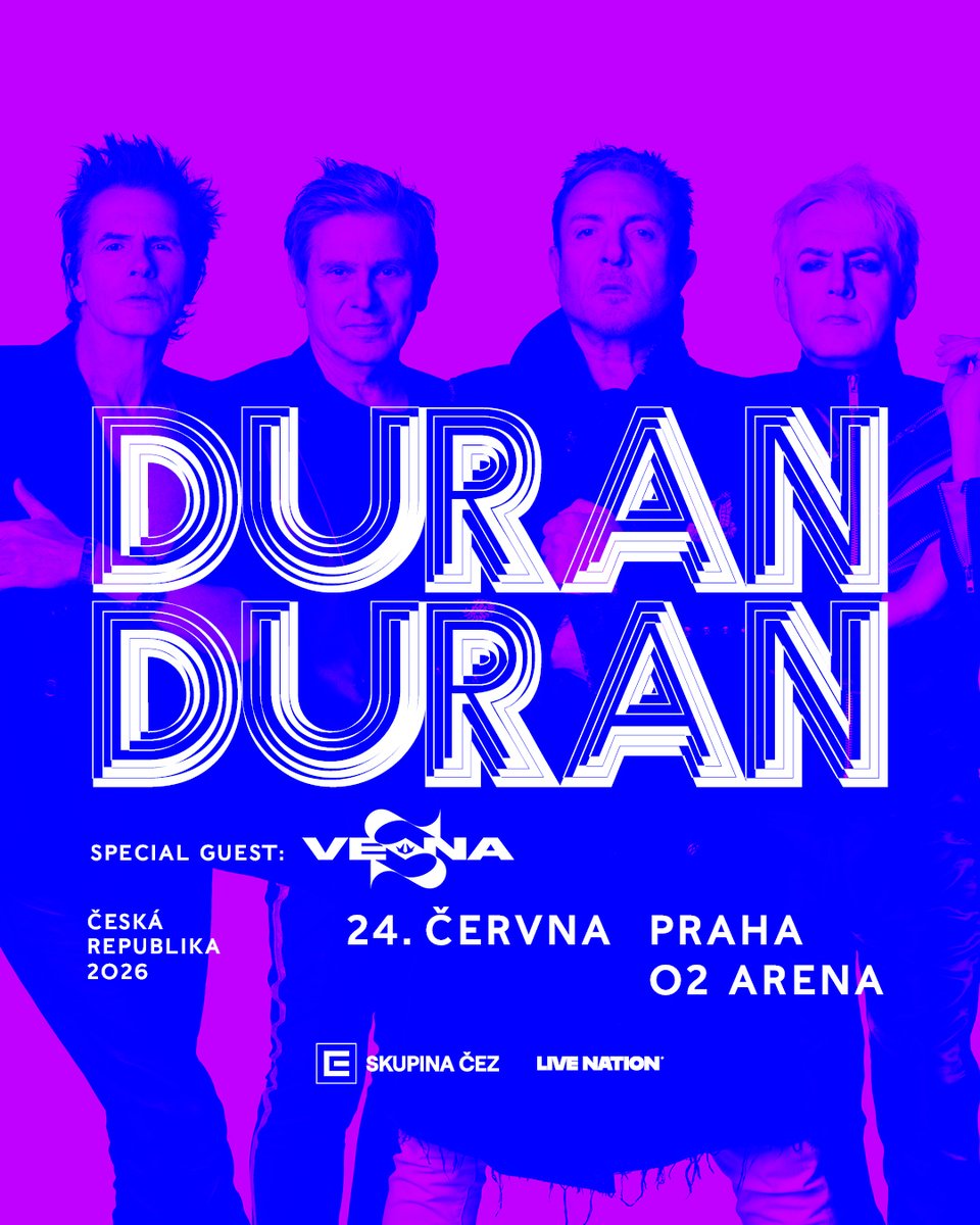 LiveNationCZ's tweet photo. Před Duran Duran vystoupí jako speciální host kapela Vesna ✨
Vesna přinese do O2 areny svou energickou show propojující moderní pop, folklórní prvky a silnou ženskou energii, která skvěle doplní jeden z nejočekávanějších koncertů letošního léta 🤞🏼

🎟️ Lístky v prodeji na webu https://t.co/WTk1mvofTx