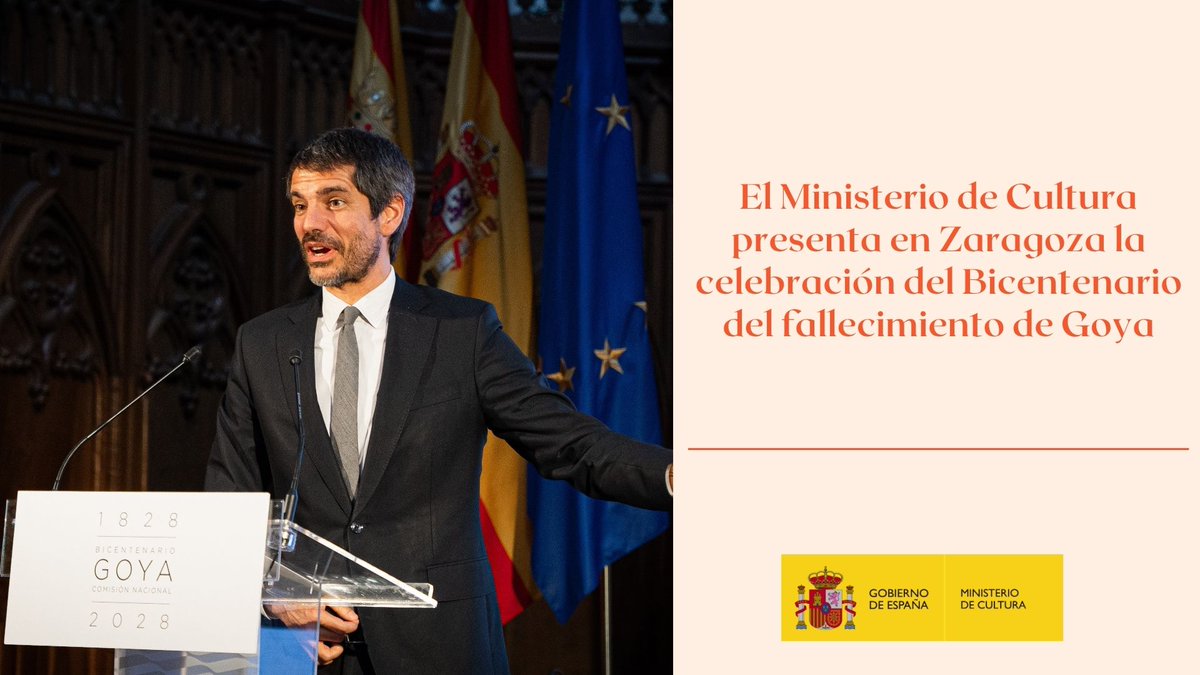 culturagob's tweet photo. 📢 @culturagob presenta en Zaragoza la celebración del Bicentenario del fallecimiento de Goya

🎨 La Comisión Nacional para la conmemoración de esta efeméride, cuya sesión constitutiva se celebrará próximamente, impulsará y coordinará todas las actividades de esta celebración https://t.co/Bu6h7y7YF5