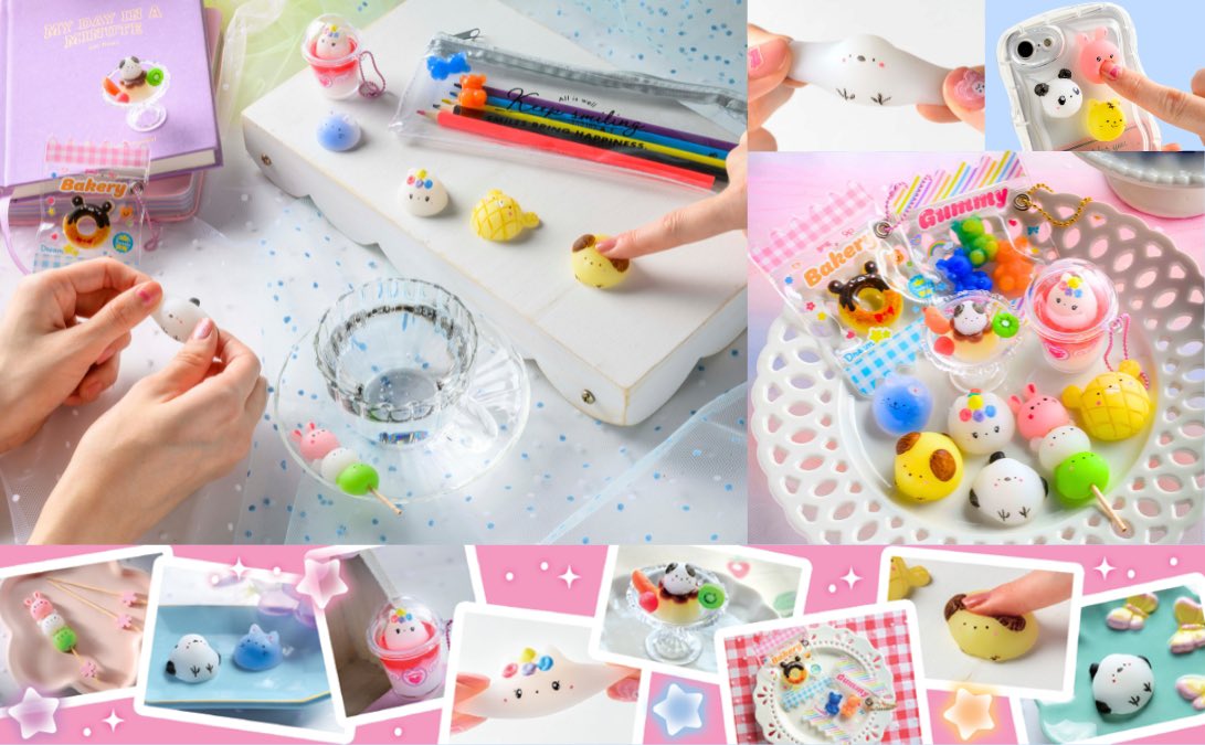 gakken_craft's tweet photo. 💖本日発売💖
大ブーム中のジェル系スクイーズを
自分で作れるキットが新発売🍡✨

『もちぷにどうぶつのおかしやさんスクイーズ』

「シマエナガ大福」など
かわいいお菓子風スクイーズが
10種類作れる🐣

赤ちゃんのほっぺみたいな
魅惑の「もちぷに」感触をお試しあれ💘✨
https://t.co/egyqzo5pFI https://t.co/zkmeIkwAVJ