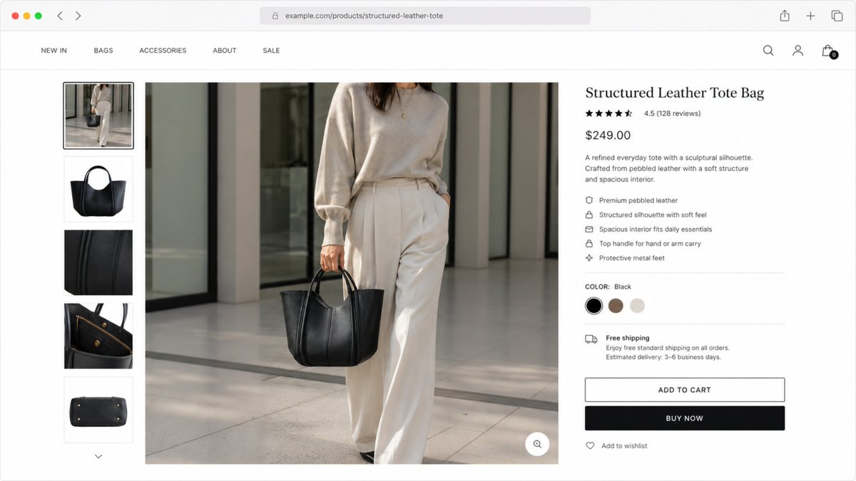 ClaidAI's tweet photo. A product shot in vertical format can become a square PDP image, a wide website banner, and a marketplace listing. 

All from the same file. https://t.co/gTwRl80ZR6