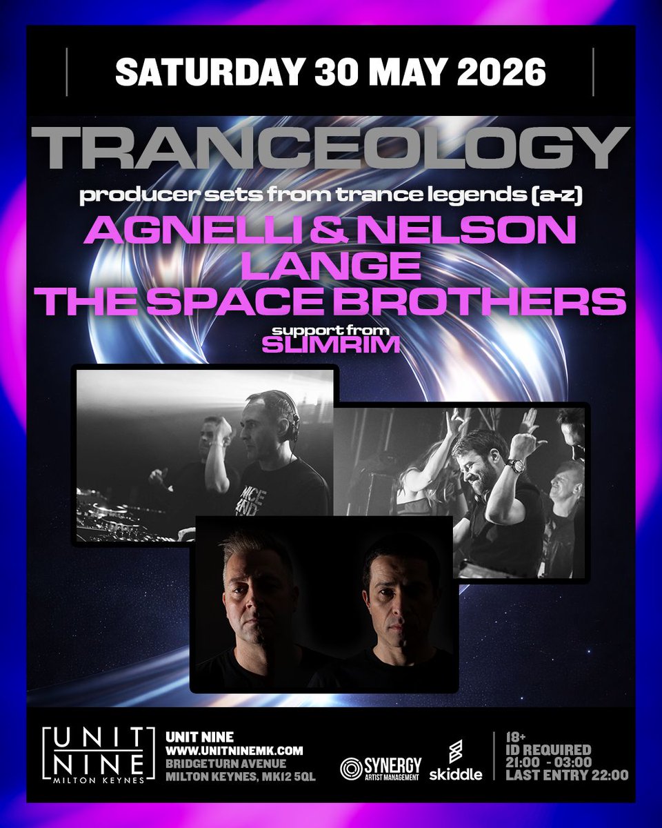 djlange's tweet photo. Returning to Unit Nine in Milton Keynes this Saturday with Agnelli And Nelson &amp; The Space Brothers! 🔥🙌

Also, I'll be livestreaming on Friday from 8pm, join me if you're free! 😃 https://t.co/eFKX6McRBm