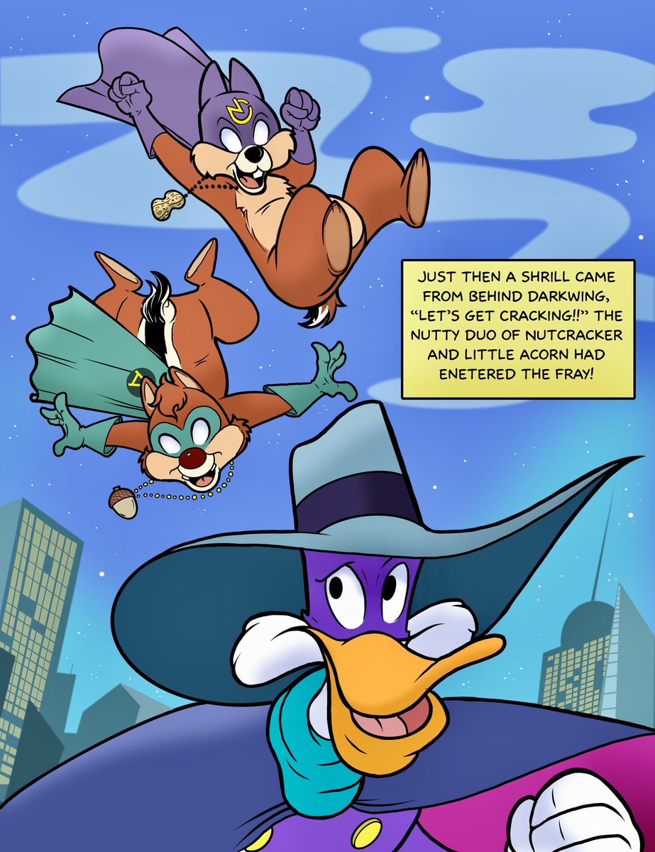 Jason1Kent's tweet photo. Bit of fun giving Chip’N’Dale hero personas in the Darkwing-verse #darkwingduck #fanart #disney #comicbooks  @DuckTalks @DynamiteComics @Disney https://t.co/WLFSnBQOQ4