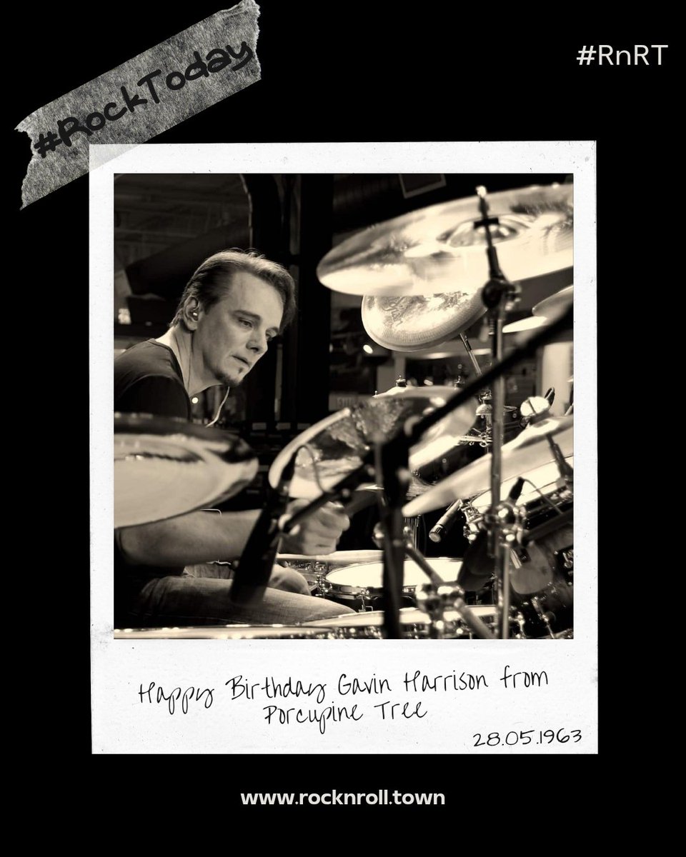 RockNRollTown's tweet photo. #RockToday
📅 28/05/1963 📅
Γεννιέται ο Gavin Harrison 🥁, drummer των @PorcupineTree 🤘🏻.
https://t.co/guNBaOsjf0
#RnRT #RockNRollTown #GavinHarrison #PorcupineTree https://t.co/cFY1oFbVPW