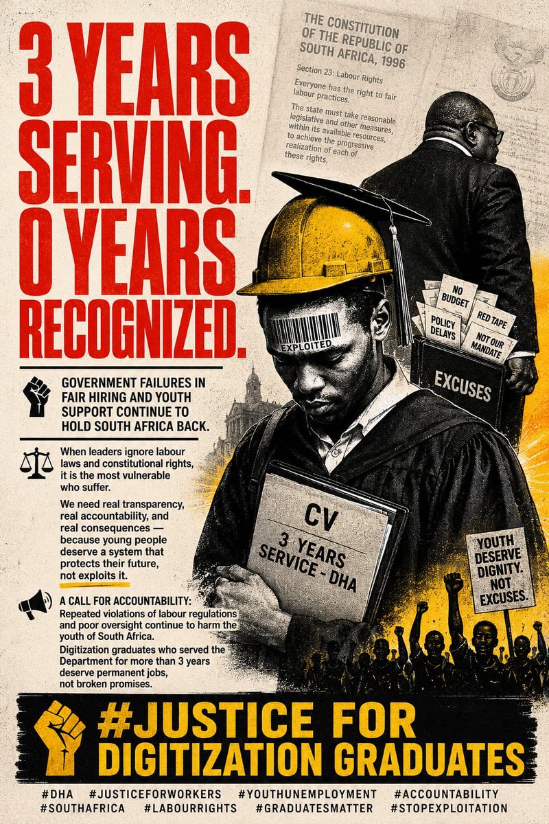 MSphephilem's tweet photo. @Leon_Schreib #No to Exploitation 
#No to cheap labour 
#No to unemployment 
#Absorb us https://t.co/goLffPSzud
