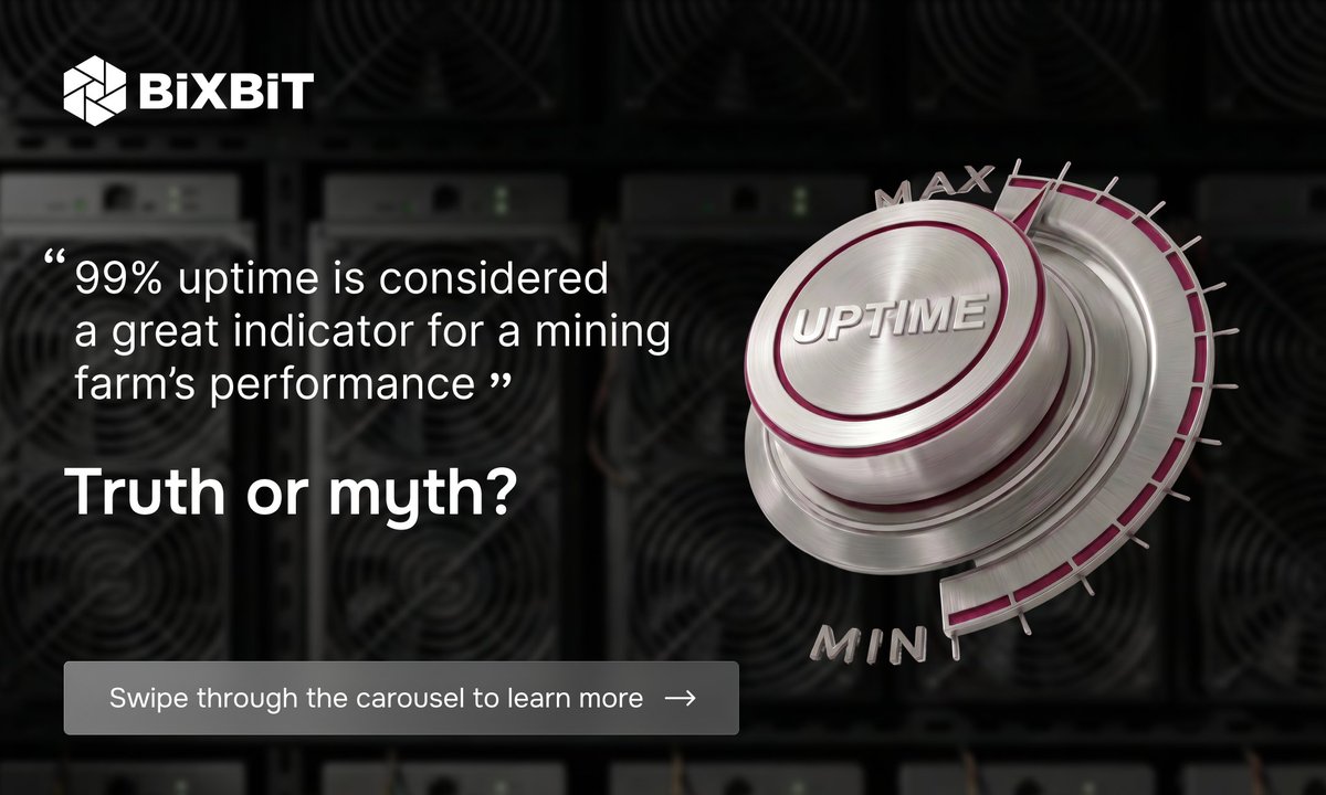 bixbit_official's tweet photo. $20,000 PER YEAR = THE COST OF LACK OF AUTOMATION

Especially when it comes to large-scale mining operations, even a +0.5% increase in uptime turns into significant financial gains.

• That’s why process automation is no longer just an additional tool — it’s a direct necessity in today’s market conditions.

Maximum uptime is achieved with BiXBiT Solutions:
🔗 BiXBiT Firmware: https://t.co/RcRcDTdKAR
🔗 BiXBiT AMS Monitoring System: https://t.co/xxrhX3d5x5

#ASIC #Mining #Crypto #Firmware #Monitoring #Bitcoin