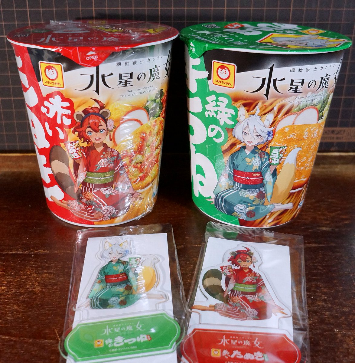 Seo4th's tweet photo. Tanuki &amp; Miorine ,udon soba https://t.co/j67EdJ3TLD