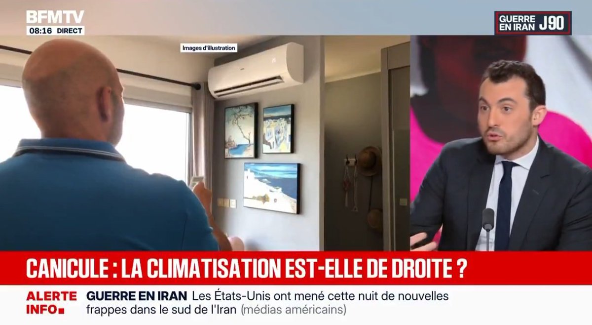 bouliboulibouli's tweet photo. La climatisation, comme tout ce qui est bien, est évidemment de droite. https://t.co/qo7mVSet8R