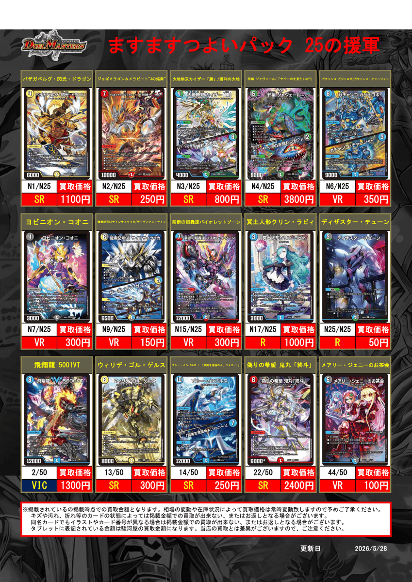 買取情報】5/28 バザガベルグ・閃光・ドラゴン 1100円 大地無双