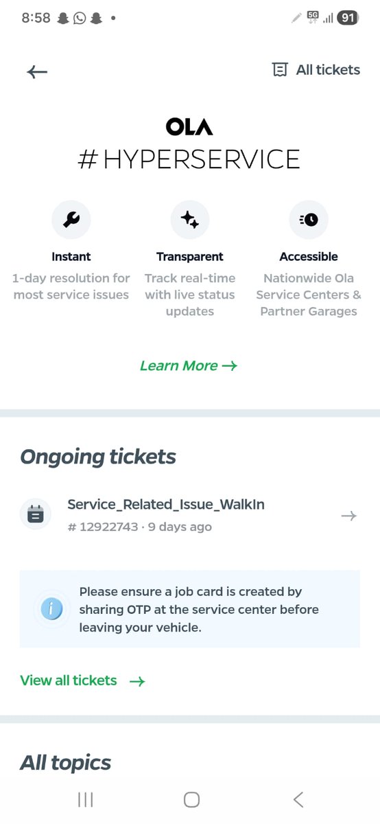 ChandanLive2's tweet photo. Is this what you call #HYPERSERVICE, @OlaElectric? Your app proudly claims a "1-day resolution," yet my vehicle has been stuck at your service center for 9 DAYS with absolutely no response or update. Pathetic experience.
Please look into this immediately! @OlaSupport @bhash https://t.co/sskhB2bAVT