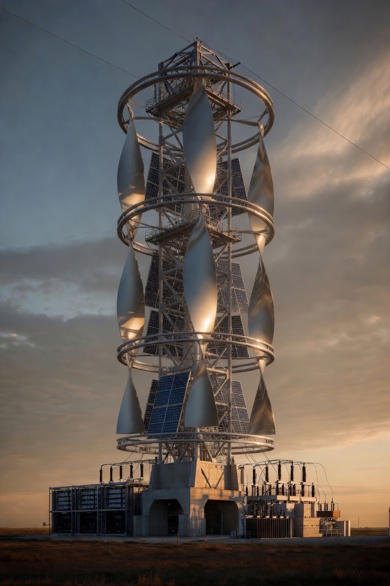 dyslexavant's tweet photo. @cremieuxrecueil Why not replace electrical towers with these solar panel wind turbines? https://t.co/IA1JpMBOqw