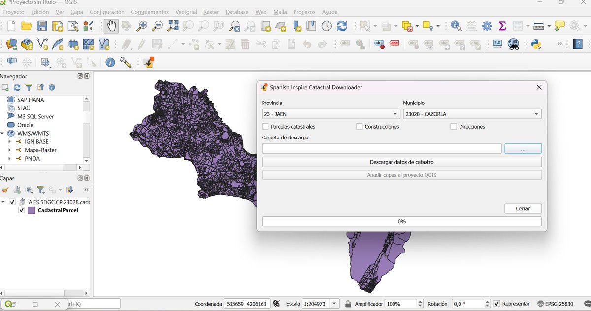 IDEESpain's tweet photo. 🆕¡Novedad! Disponible la nueva versión del plugin Spanish Inspire Catastral Downloader
Plugin de #QGIS para la descarga de datos catastrales de parcelas, edificios y direcciones de España. La descarga usa el servicio ATOM según la Directiva Inspire. 🗺️

🔗https://t.co/timLB4CuA5 https://t.co/bgTiwmFM8P