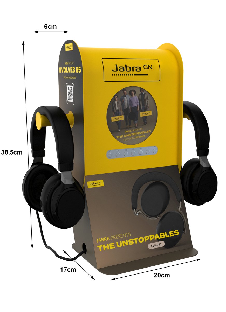 PLVBroker's tweet photo. Le design, c'est notre point de départ. ✏️
PLV Broker | Digital Retail, ce n'est pas que du digital.
C'est aussi donner vie à des designs sur mesure, comme ce display pour Jabra.
Lignes épurées. Identité respectée. Marque sublimée.
Du design à la réalisation. #retail #plv #design https://t.co/suHs3XKbxC