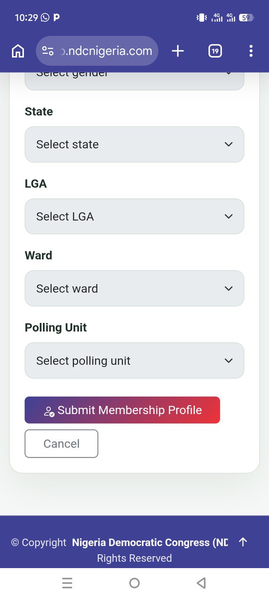 hice87's tweet photo. @NigeriaNDCHQ Good morning, the "capture and register" membership format is not working, please let the ICT department refresh or update the Registration sites. Thanks 🙏🏿 https://t.co/JAVLHclA4w