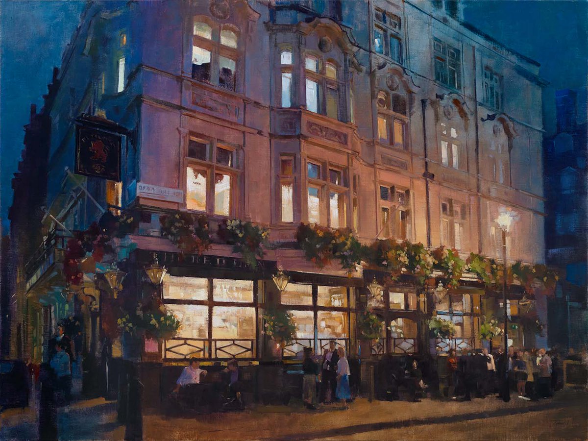 PaintingsLondon's tweet photo. 'Night at the Red Lion', Parliament Street by Patrick Saunders
https://t.co/YJZRWzxZc7 https://t.co/L1VF1am1Zo