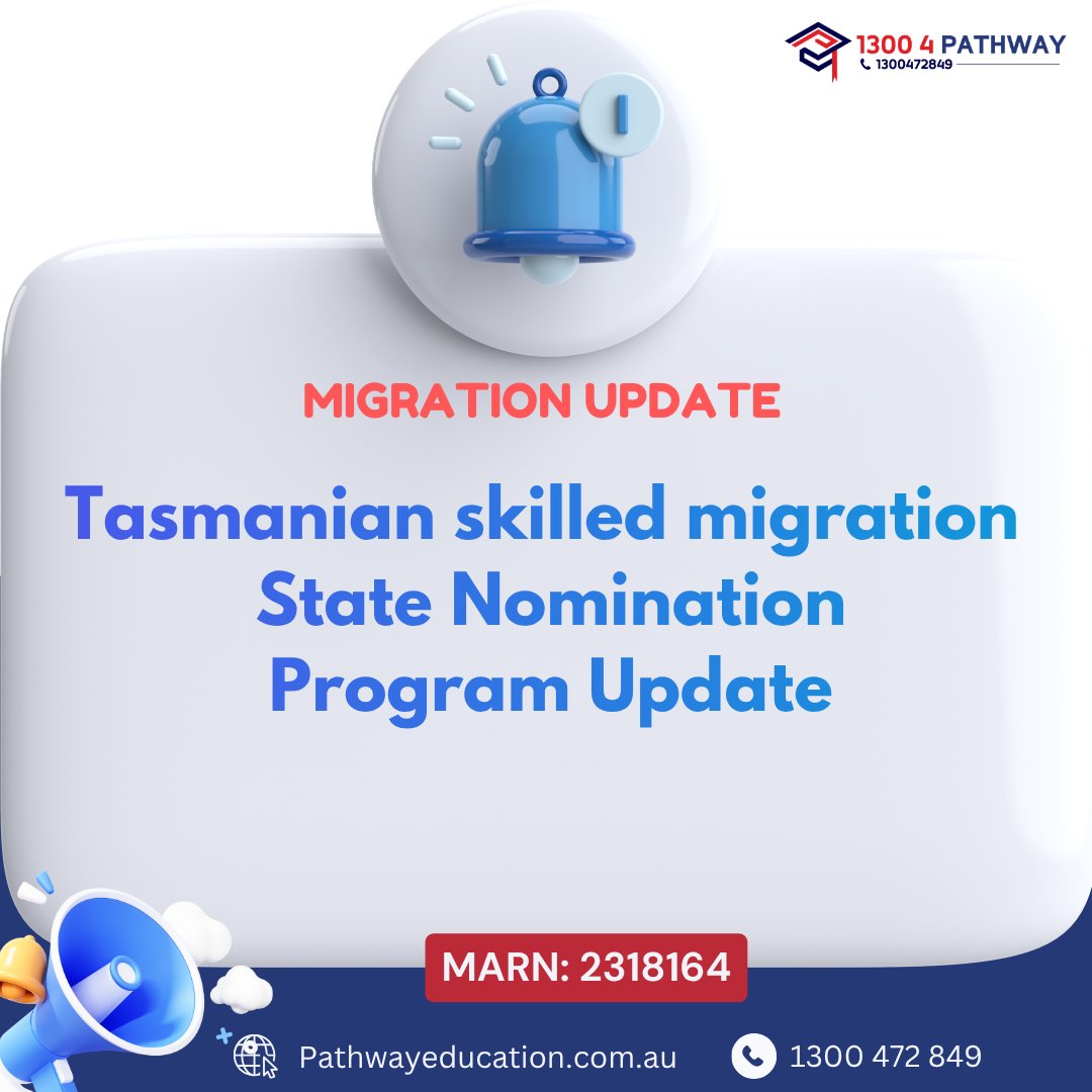 pathway_edu_au's tweet photo. 🚨 Tasmania Skilled Migration Update – ROIs Closing Soon!
#TasmaniaMigration #AustraliaPR #SkilledMigration #TasmaniaStateNomination #MigrationAustralia #AustraliaVisa #StudyInAustralia #AustraliaImmigration #Subclass190 #Subclass491 #MigrationUpdate https://t.co/Z5SjUUUUwD