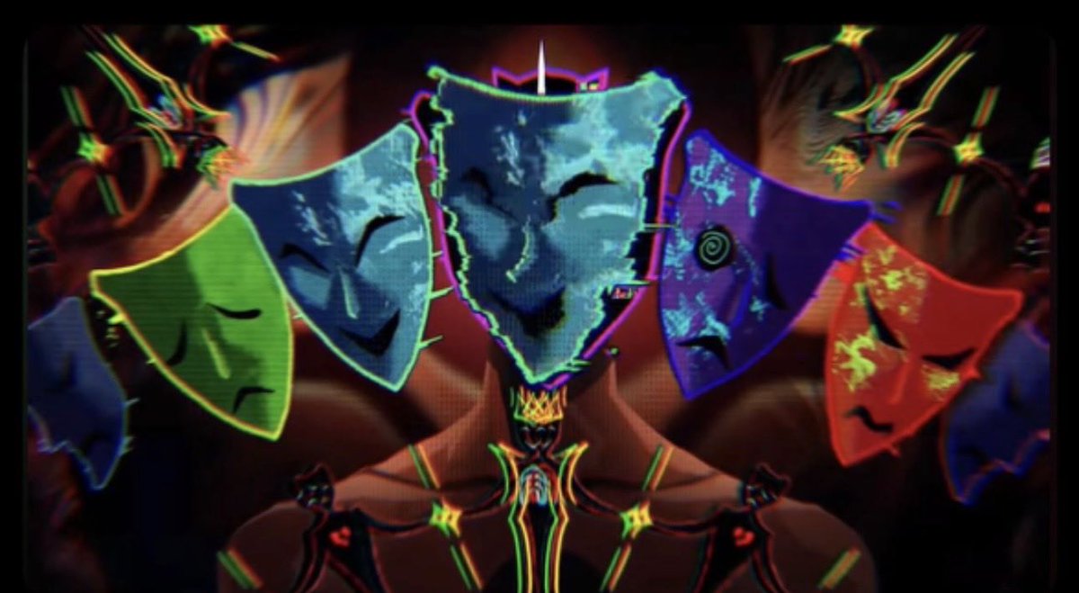 TimaMosess's tweet photo. Aha is once again depicted as King, just like in the 4.0 trailer, where we’ve seen seven masks and seven people, three of which were wearing crowns.
(3/14) https://t.co/ZCMxYNz2EB