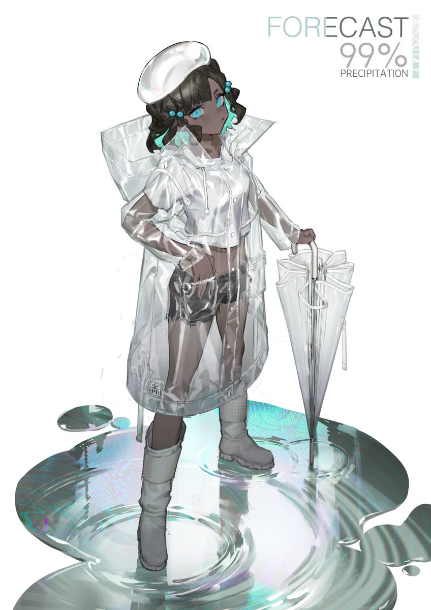OC in rain wear 