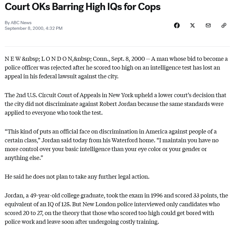 PapaQuonis's tweet photo. @faleuxe There is an IQ requirement in some police departments, just not the kind you might hope for. https://t.co/CdVJ4mrYwe