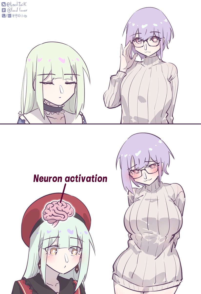 LoadZeiK's tweet photo. #AveMujica #にゃむむつ #むつにゃむ
Neuron activation
(Pixiv フォロアー10k+ ありがとうございます!!) https://t.co/u1HtekXRuL