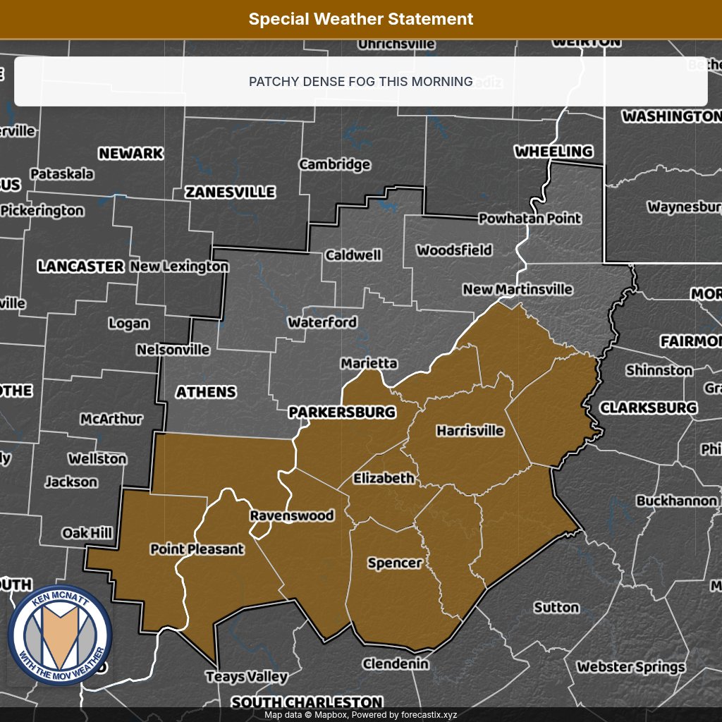 MOVWeatherTweet's tweet photo. A Special Weather Statement has been issued for Meigs, Gallia, Mason +10 more. Expires at N/A. https://t.co/tHj7maWPmt