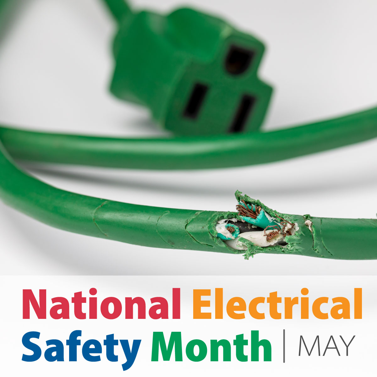 NolinRural's tweet photo. National Electrical Safety Month is a good time to take proactive steps to prevent potentially unsafe conditions. Take a few minutes to inspect electrical cords for frayed wires and replace damaged cords immediately. https://t.co/rkPpFZgYmz