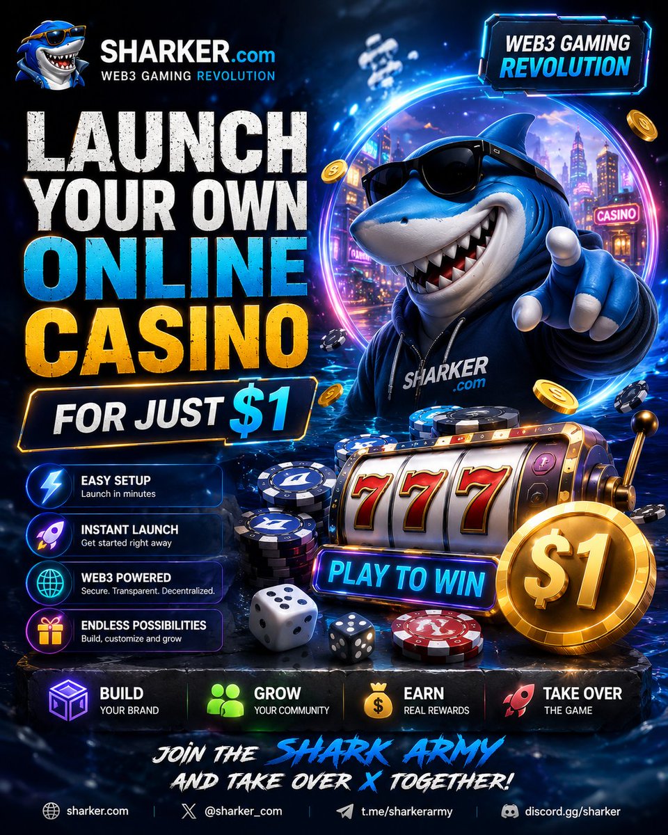 RIZ32111's tweet photo. @Wario64 💎 $1 is all it takes to start your own online casino empire 👀

https://t.co/xuICGe6hoS is changing the game forever 🎰🔥
@Sharker_com
Launch fast. Earn bigger. Build your own brand.
This isn’t the future anymore — it’s happening NOW 🚀
#Sharker https://t.co/PsEUVjh2D0