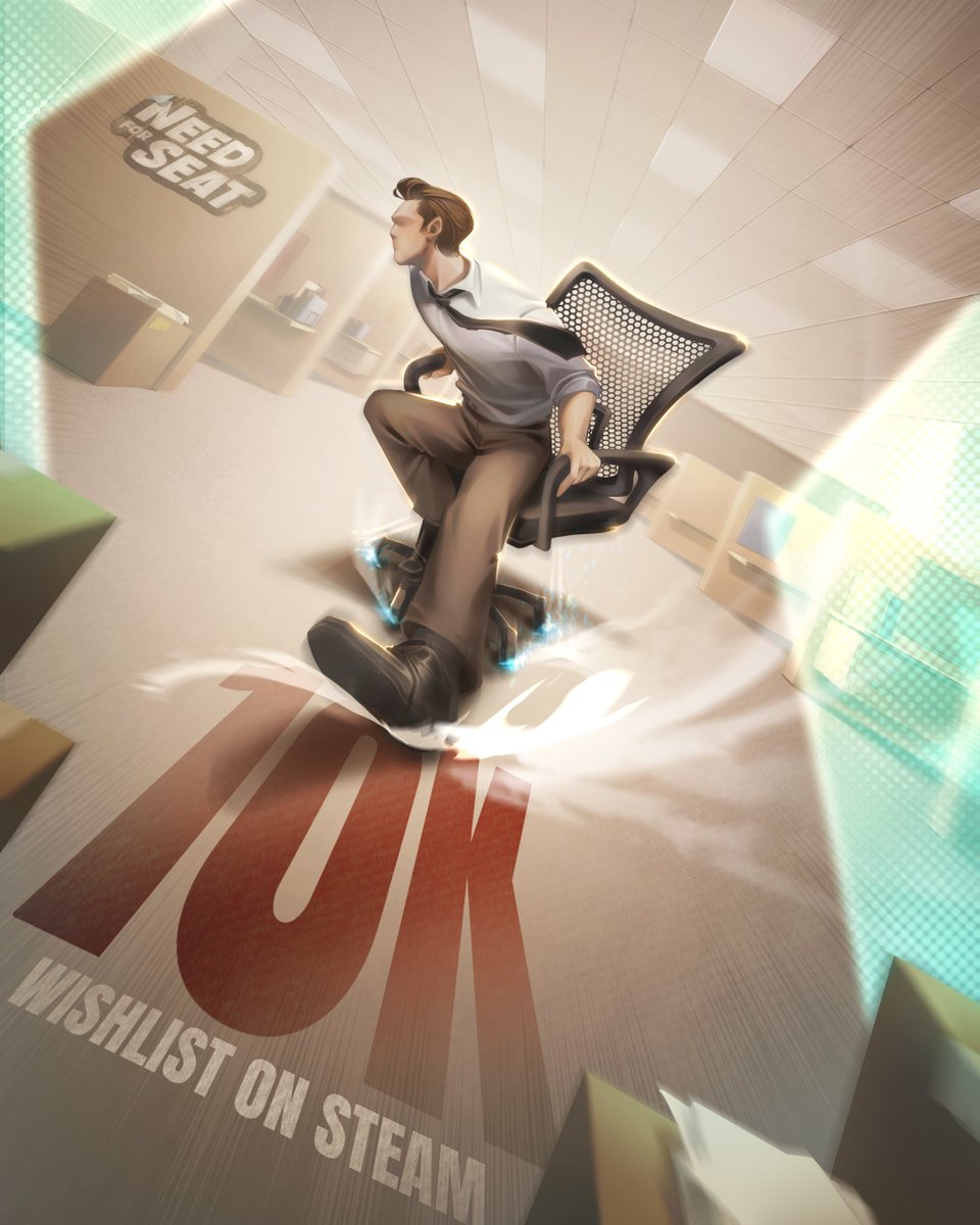 DeadlegStudio's tweet photo. We just hit 10K wishlists on Steam! 

Thank you for believing in this tiny indie developer from Indonesian. 

We genuinely thought maybe only our friends would play this game at first lmao. Seeing this many people excited for #NEEDFORSEAT https://t.co/QQAtCC9Snx