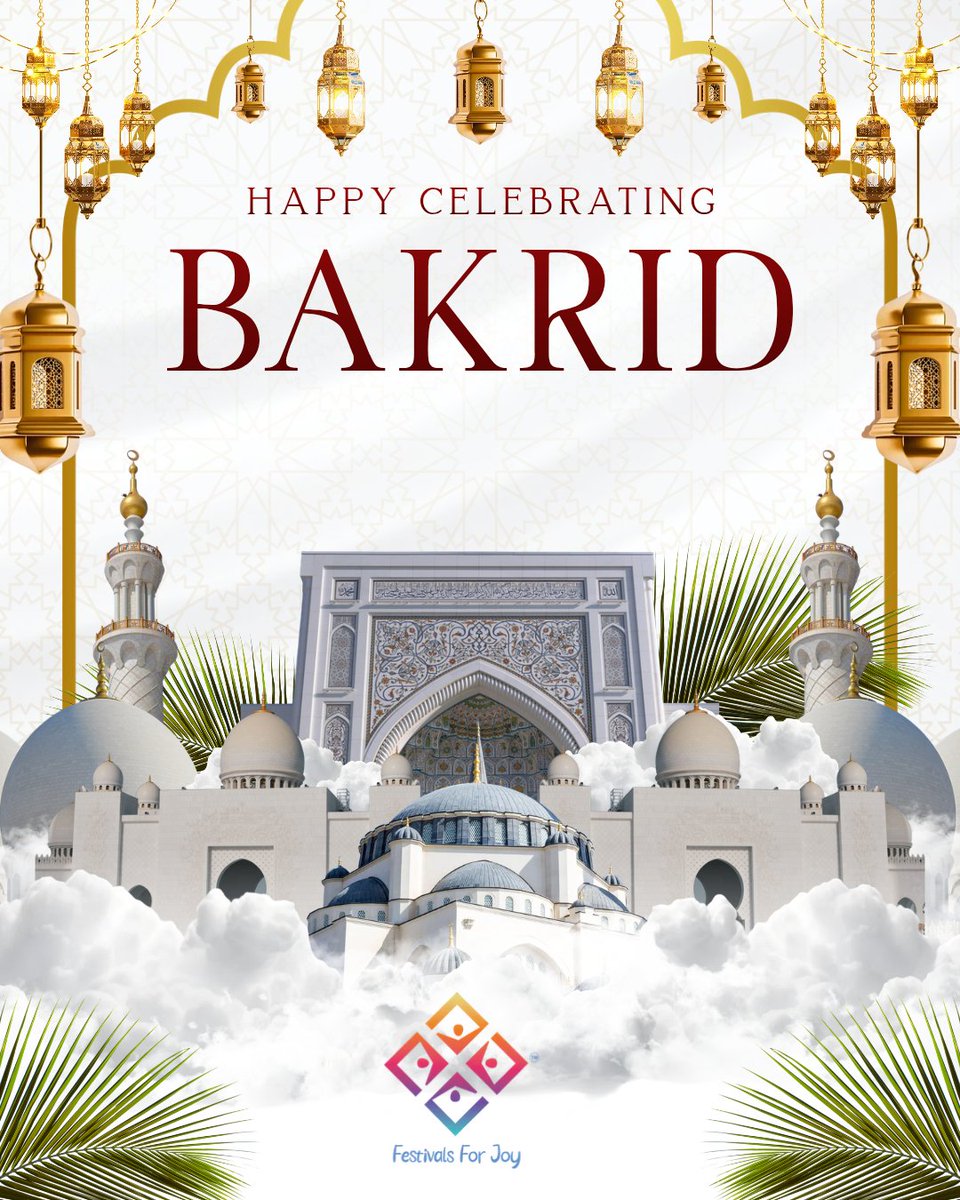 FestivalsforJoy's tweet photo. Wishing everyone a blessed Bakrid 🌙✨

#Bakrid #EidMubarak #FestivalsForJoy #SpreadJoy #PeaceAndKindness #FestivalOfTogetherness https://t.co/KSACxfX1bY