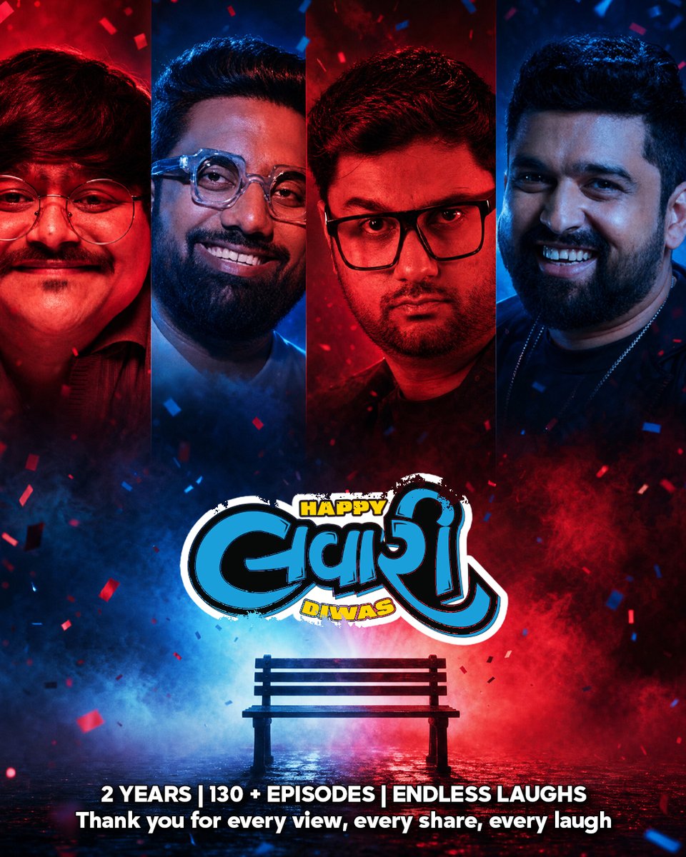 ComedyFactoryIn's tweet photo. 2 Years. 130+ Episodes. Endless Laughs. 🔥

What started as a bench… became a movement.
Every laugh, every share, every moment; you made Lavari what it is today.

Happy Lavari Diwas! ❤️
And trust us… the best is yet to come. https://t.co/dkoBOlrvHN