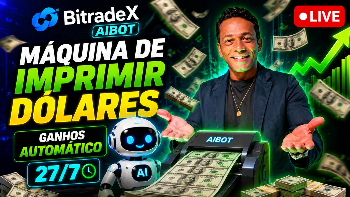 OperarOffial's tweet photo. BITRADEX AIBOT: A MÁQUINA DE IMPRIMIR DÓLARES! GANHOS AUTOMÁTICOS 24/7 A... https://t.co/AuY3LbkyUP via @YouTube @Bitradexen https://t.co/eYYmJKDmqm