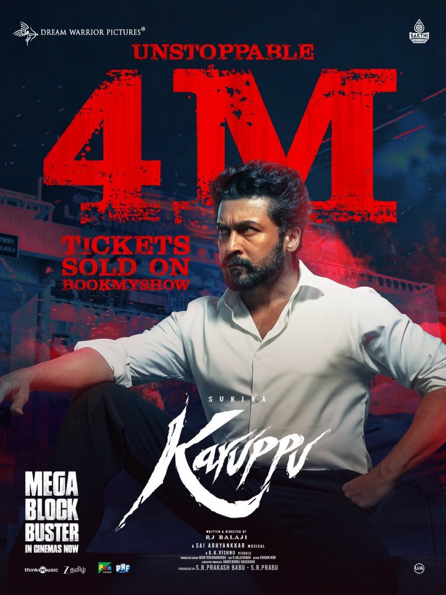 smbcreation's tweet photo. Unstoppable 4M BMS Tickets sold out 🔥

#Karuppu https://t.co/8CB73M2vox