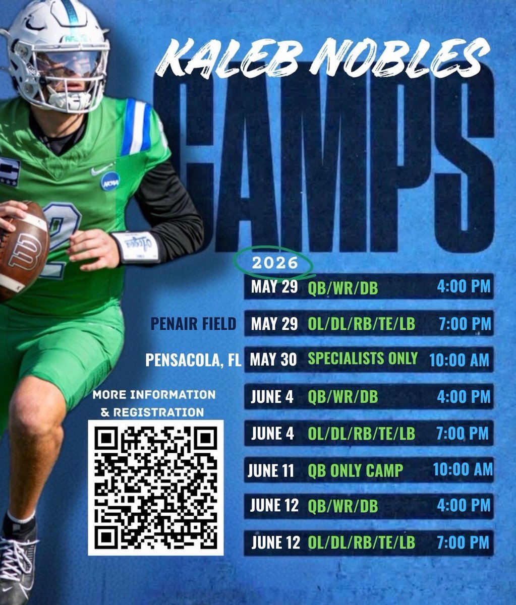 AntonyoD2027's tweet photo. 2026 Camp Season 

Excited for the opportunity to compete at these camps. Thank you to all the college programs who sent invitations for me to attend their camps this summer. 

June 1st: @MercerFootball Mega Camp
June 3rd/4th: @FIUFootball 305 Mega Camp
June 6th: @CSU_FB Mega Camp
June 7th: @GWUFootball Mega Camp
June 10th: @CoastalFootball Mega Camp
June 12th: @UWFFootball Camp

@Beachside_FB @BeachsideSports @duff_pete @CoachCataldi @Gogettalee7 @KoachTaylor @CoachA_Davis @CoachJoMarshall @HCWillieSimmons @CoachDub305 @GabeGiardina @coachcammeron @CWilliams8076 @Coach_AntRod @CoachK__Mac @Ryver_Rodriguez @Coach_KD75 @Ry_Beard @EveretteSands @CoachKNobles @CoachWintrick @PrepRedzoneFL @DuvalSports  @247recruiting  @247Sports @TheUCReport @RealNews102 @in_huddle @DanLaForestFB