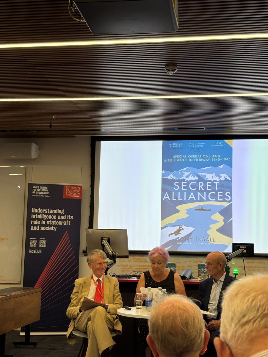 BitebackPub's tweet photo. Last night with @InsallTony at @KingsCollegeLon celebrating the launch of the Secret Alliances third edition!

Interested in wartime intelligence, resistance networks and the hidden story of Anglo-Norwegian cooperation during WWII? Order your copy now: https://t.co/0aMWwj4ltY https://t.co/7Th52M5fG1