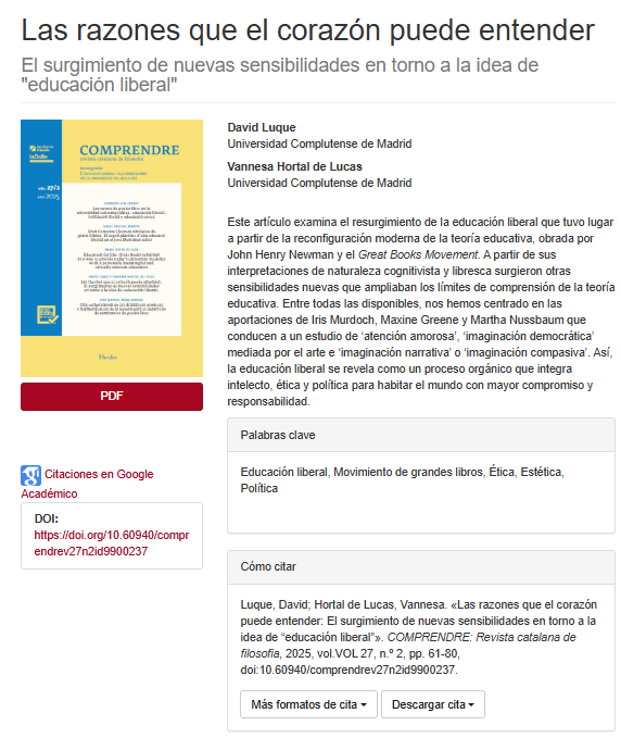 Comprendre_RCF's tweet photo. @dlucke84 y @vannelareveuse revisitan los conceptos de "#imaginación #democrática" e "#imaginación #narrativa" a través de los #GrandesLibros, con calas en #IrisMurdoch, #MaxineGreene y #MarthaNussbaum en el monográfico 25/2 de #Comprendre: 👉https://t.co/CLGhpgSWNW https://t.co/MorPiy1OgU