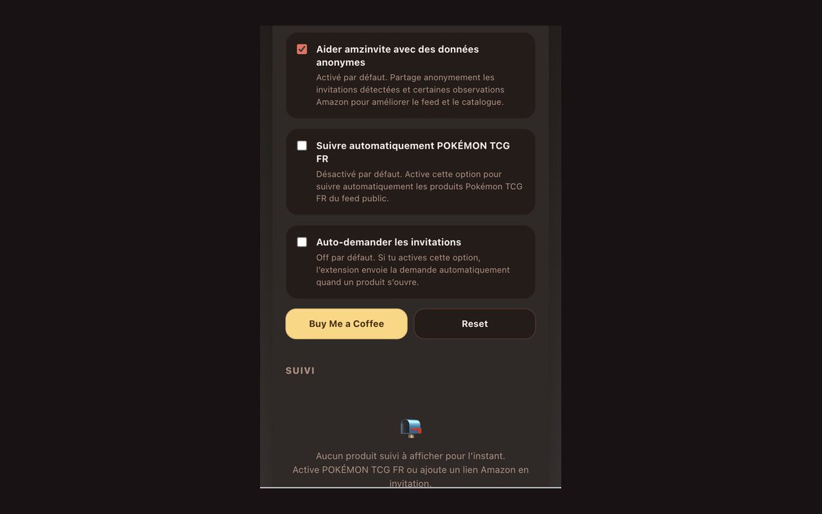amzinvite's tweet photo. Extension dispo sur Chrome pour demander en auto les invitations Amazon. Perds plus ton temps à chercher les produits .. https://t.co/b8g6bc9X0z #pokemon #deals https://t.co/MyYGDH31Nq