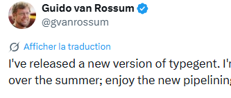 hsustephenc's tweet photo. @gvanrossum Was just a little joke https://t.co/GMX1uyOU7e