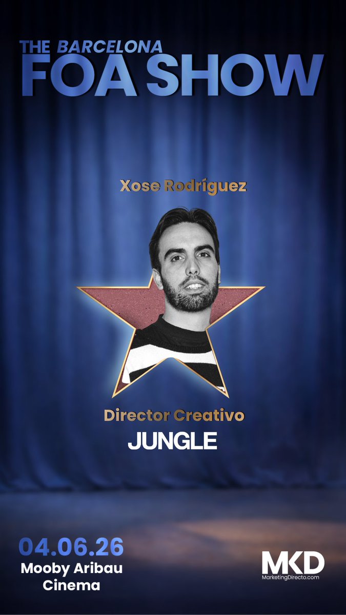 MkdirectoEvents's tweet photo. La IA está cambiando las reglas del juego… y en #FOABCN26 descubrirás cómo las marcas están adaptándose al nuevo consumidor digital 🤖

Prepárate para una jornada llena de ideas junto a Jose Rodríguez de JUNGLE 👏

🎟️consigue tu entrada aquí: https://t.co/hOdXKLQH3A https://t.co/FGirU3GfJA