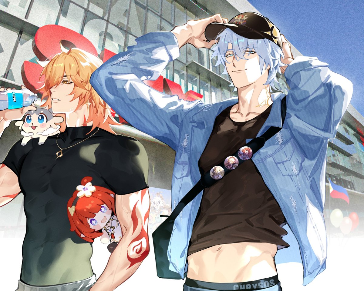 talonsfly's tweet photo. REASONS WHY THIS IS ONE OF THE BEST PHAINON AND MYDEI ART OAT:
- has filipino flag in the background
- amazing art style
- has beagle coconut
- has tribbie
- mydei 🤤
-has filipino flag in the background https://t.co/GC6B4q7woi