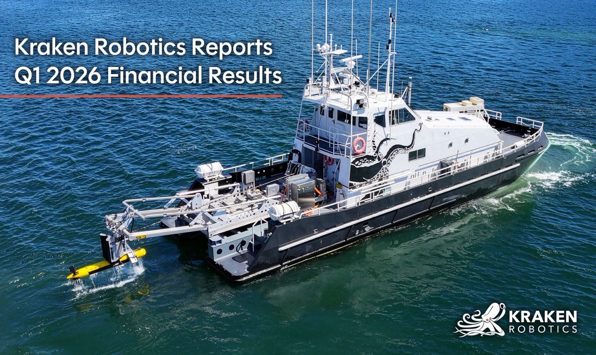 KrakenRobotics's tweet photo. Kraken Robotics Reports Q1 2026 Financial Results with 35% Year-Over-Year Revenue Growth and Reiterates 2026 Guidance.

For the full announcement, read our news release: https://t.co/U7e3E68L6y https://t.co/dCgERWAMEC