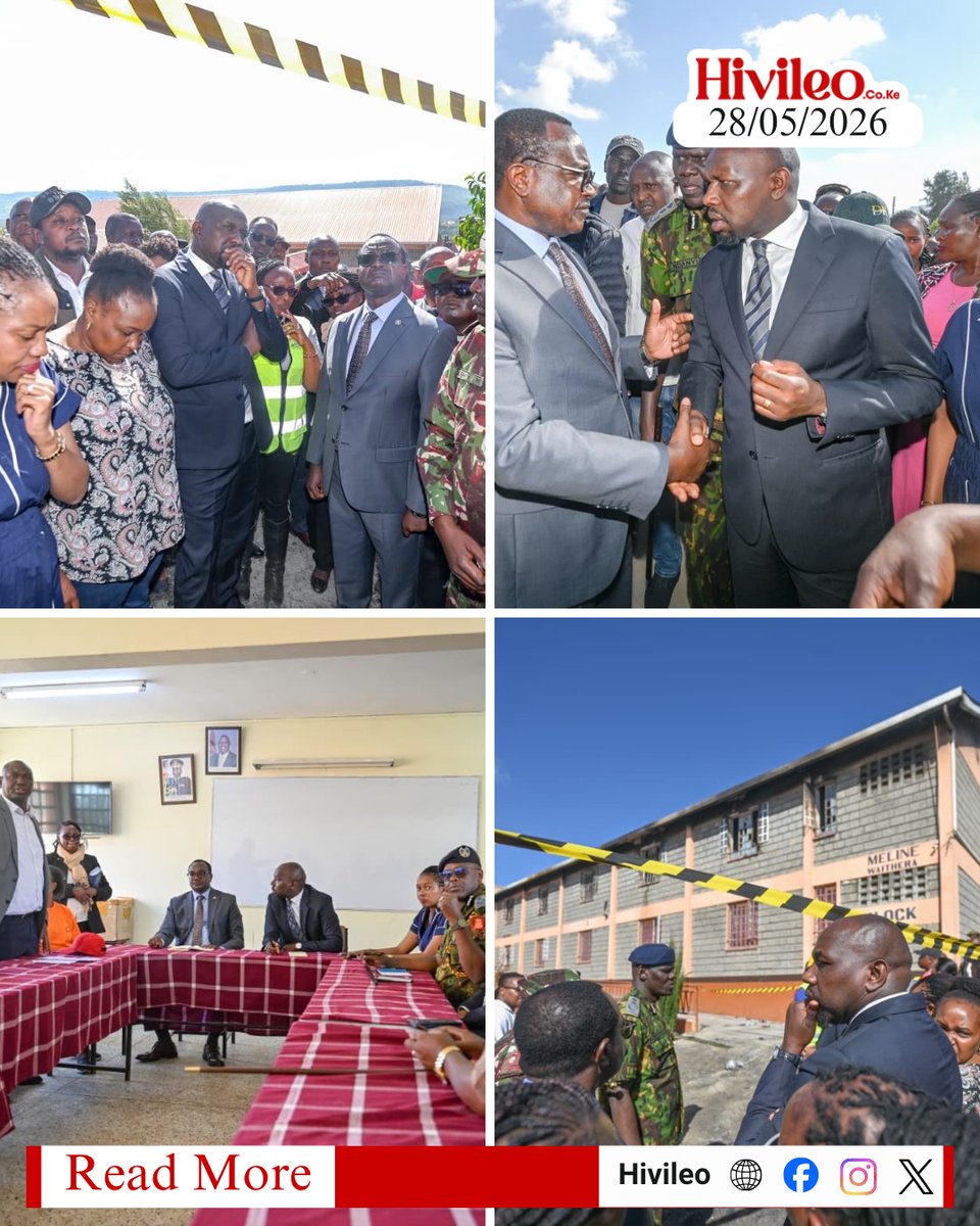 hivileo1's tweet photo. Interior CS Kipchumba Murkomen has confirmed that 16 students died following a fire tragedy at Utumishi Girls Academy after a dormitory on the second floor caught fire at around 12:45 a.m. Authorities say the blaze was contained by 3:00 a.m. through a multi-agency emergency response.

A total of 79 students were injured, with 71 discharged and seven still admitted in stable condition. The Ministry of Health and DCI are leading the identification process and investigations into the cause of the fire as support teams remain stationed at the school
