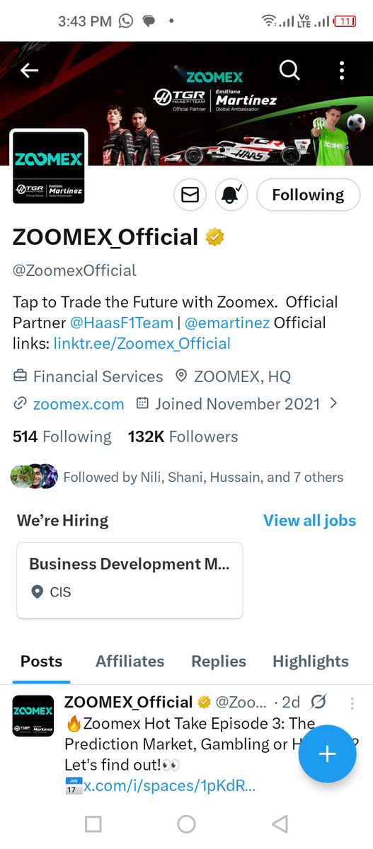 usra0448's tweet photo. @ZoomexOfficial Prediction Market on Zoomex sounds insanely fun 👀
From BTC price predictions to football finals and viral trends this could bring a whole new wave of users into crypto. Ready for launch 🔥
#ZoomexPredictionMarket https://t.co/e8R3sRNPuv