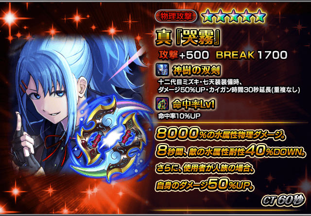 ✨メインストーリー新ユニット性能紹介✨ 💫『十二代目ミズキ・七天装